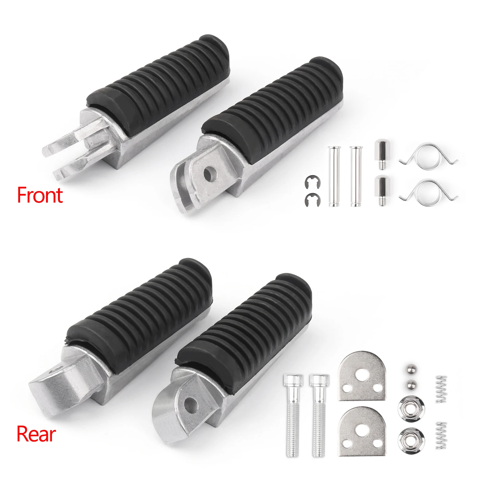 

Areyourshop For Yamaha BT1100 FJ1200 FJR1300 FZ1-N FZ400 FZS1000 XJ400 FZ6R SRV250 FZX750 YZF600R Front Rear Foot Pegs Footrest