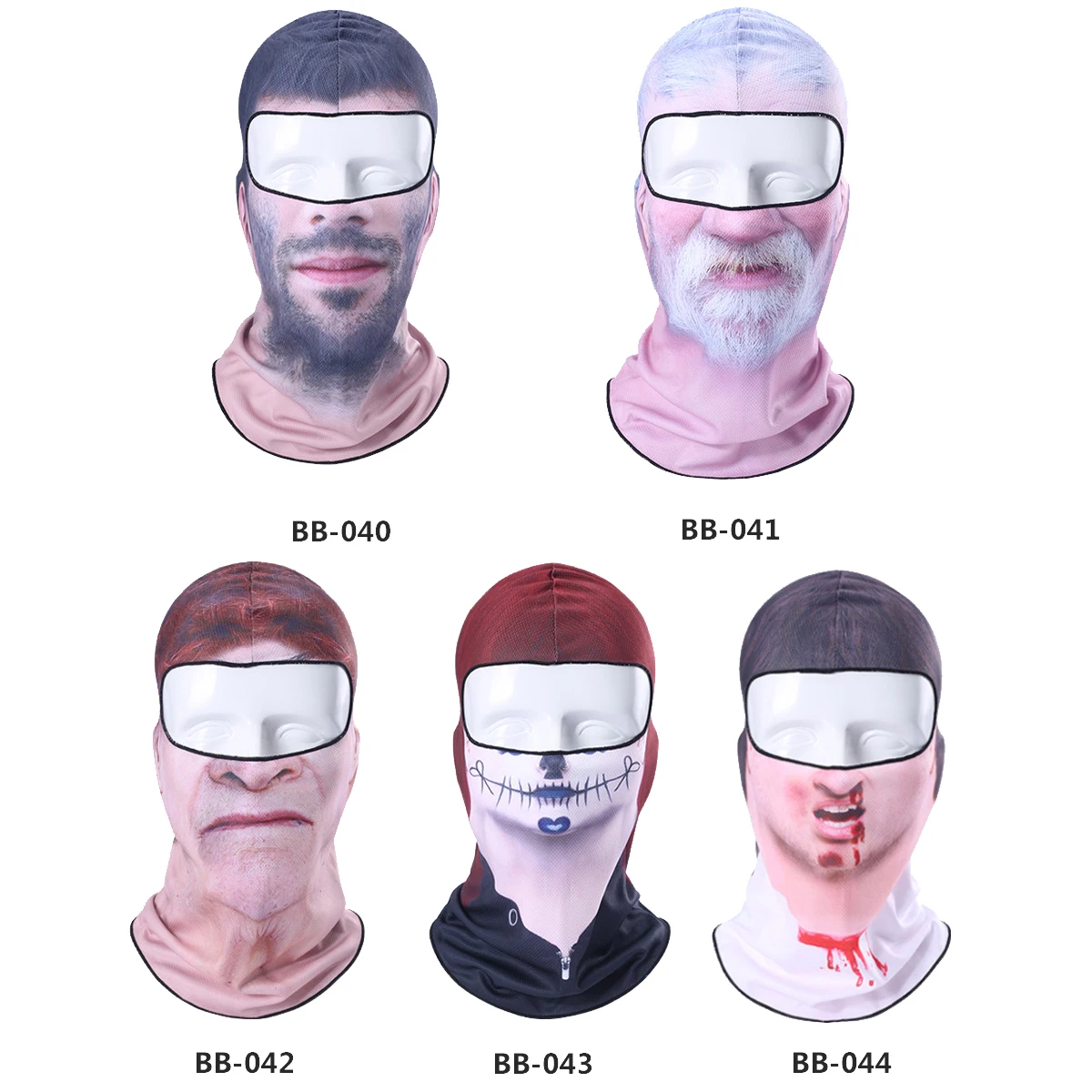 3D клоун борода Мужская мотоциклетная Балаклава полная маска для лица шлем лайнер