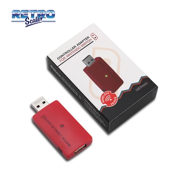 

RetroScaler Red Wireless Bluetooth USB Controller Converter Adapter for Nintendo Switch to PS4/PS3/PlayStation Pro/Xbox One S/X