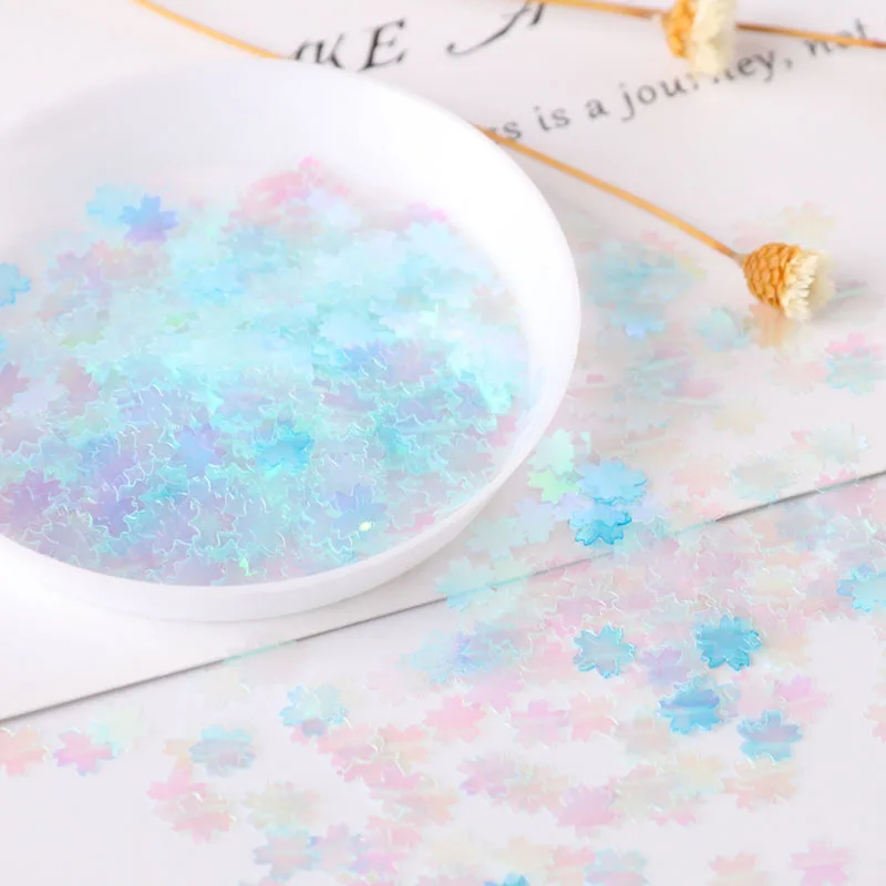 10 г блестки с цветами 5 мм розовые вишневые цветы для ногтей художественная
