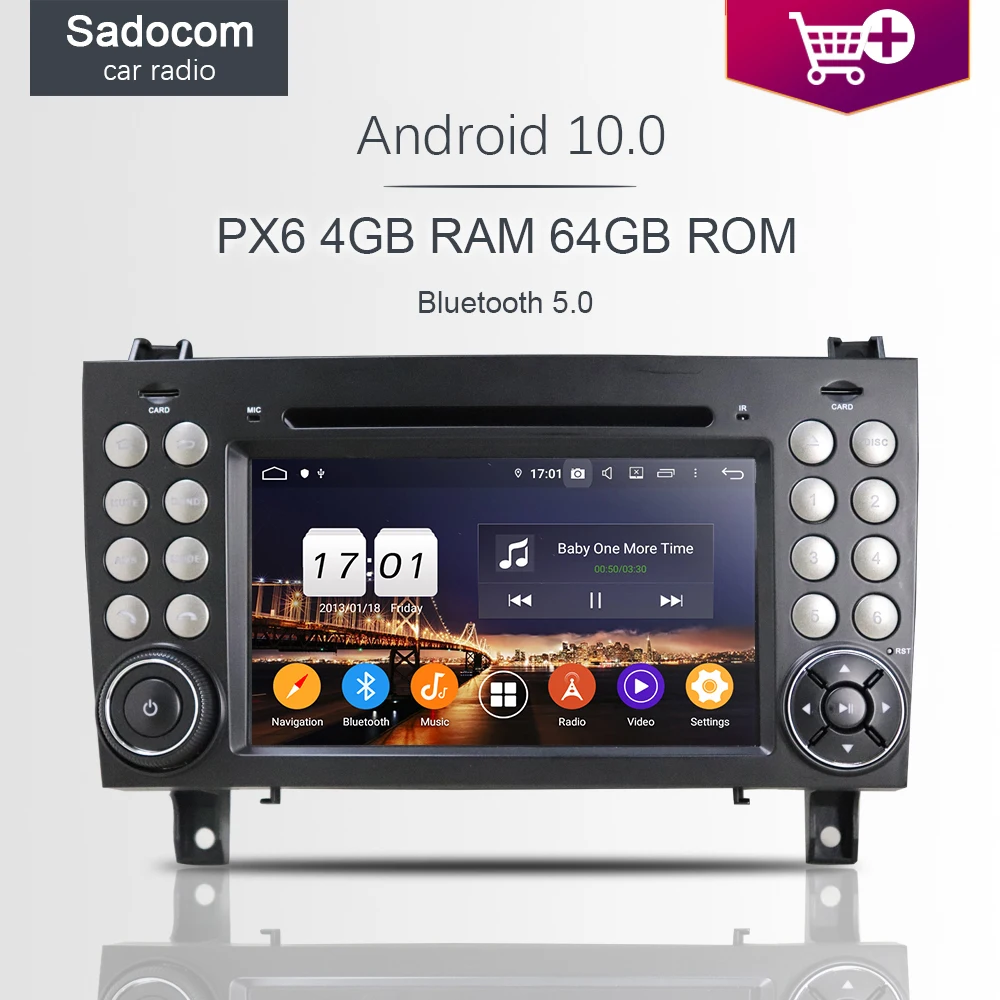 PX6 Android 10 0 автомобильное радио 4 Гб ОЗУ 64 ПЗУ 8 ядер автомобильный dvd-плеер для Benz SLK