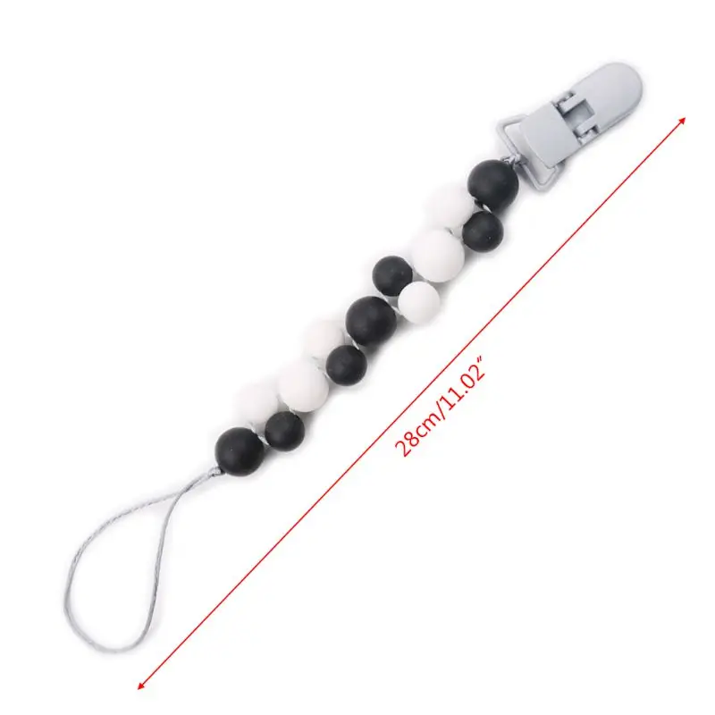 DIY Baby Pacifier Chain Nipple Clip Silicone Newborn Teether Anti-drop Chains
