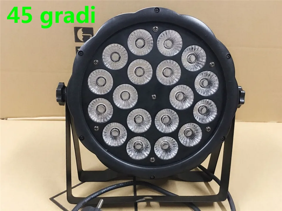 Светодиодный Par 18x12 Вт RGBW 4в1 luce della lavata di Lusso контроллер DMX светодиодный плоский Par Luci dj - Цвет: 18X12W RGBW 4in1