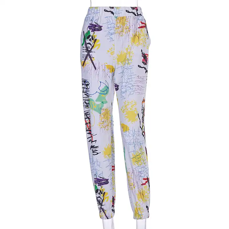 graffiti joggers womens