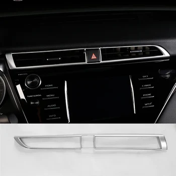 

Car Central Control Air Condition AC Vent Outlet Decorative Frame Trim Cover for Tayota 8th Camry 2018 2019 Styling Accessories