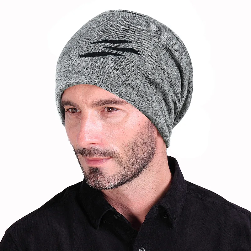 

winter toque Hat men's spring and autumn thin section caps hip hop pile hat fashion wild Knittedhat baotou Snap Slouch hats