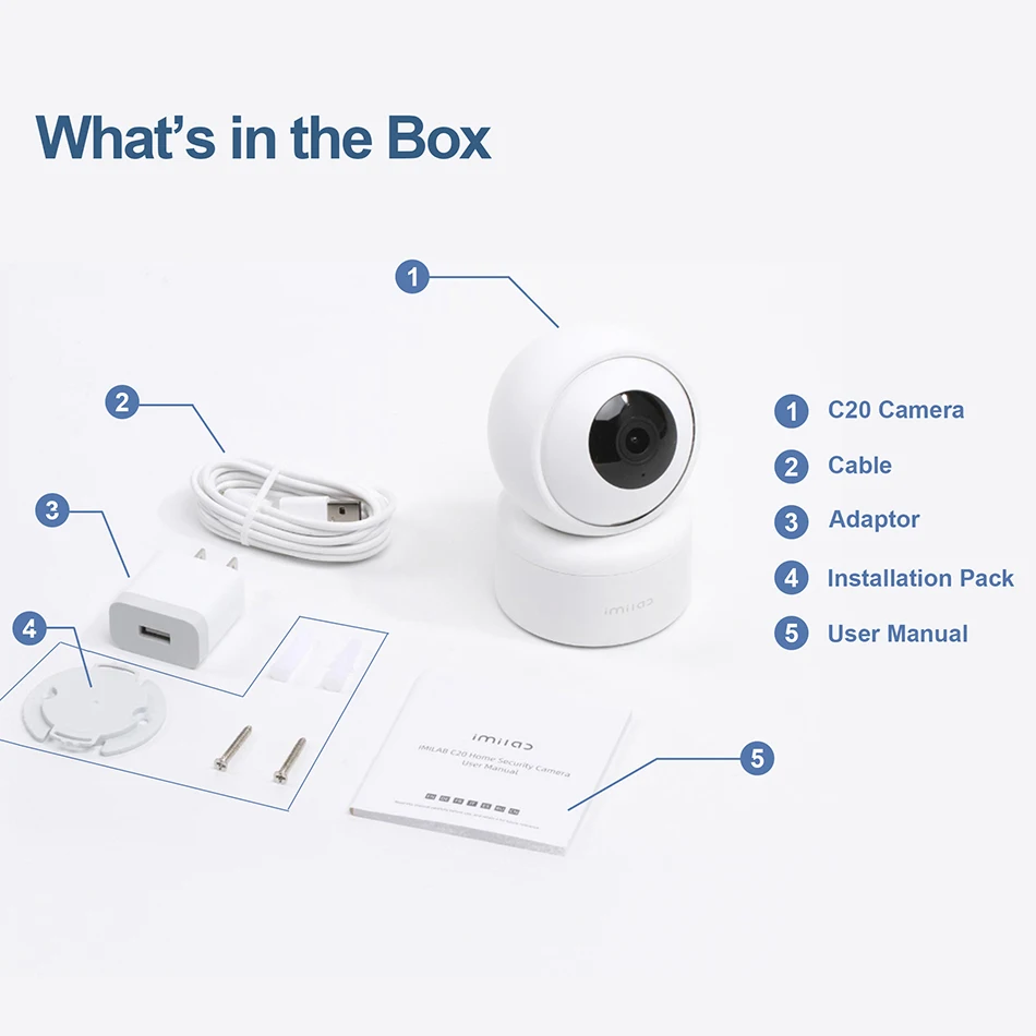 Глобальная версия внутренняя камера 1080P HD C20 APP WiFi наблюдения ночного видения