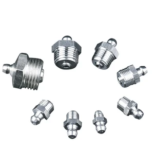 304 stainless steel  M6 M8 M10 M12 M14 M16 M18 M20 Male Thread Steel Straight Oil Grease Nipples Fittings for Grease Gun Nozzles