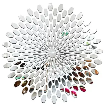 

Round Mirror Effect Wall Sticker Acrylic Sunflower Mural Mirror Wall Sticker DIY Home Decal Bedroom Living Room Decoration