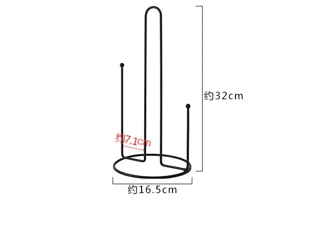 Kitchen Vertical Paper Towel Rack Creative Nordic Wrought Iron Dining Table Roll Paper Rack Simple Hand Towel Paper Storage - Цвет: A