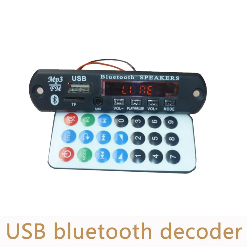 USB звуковая карта без потерь 12 в Bluetooth MP3 декодер плата модуль с громкоговорителем