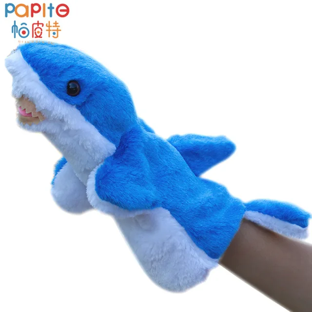 25cm Animal Hand Puppet Plush Toys Wolf Cow Hand Puppets Pretend Educational Story Doll Toy