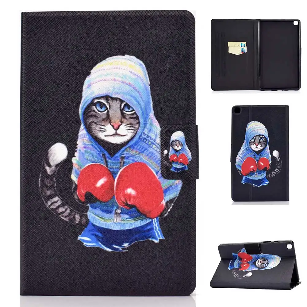 Boxing cat Чехол для samsung Galaxy Tab A 8," дюймов SM-T290 SM-T295 чехол для планшета с принтом из искусственной кожи чехол-подставка для SM-T290 T295 - Цвет: Boxing cat