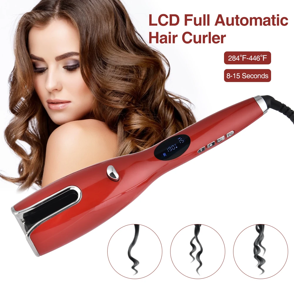 

LCD Full Automatic Hair Curler Air Curler Air Rotating Professional Magic Curling Iron Hair Styling Tools