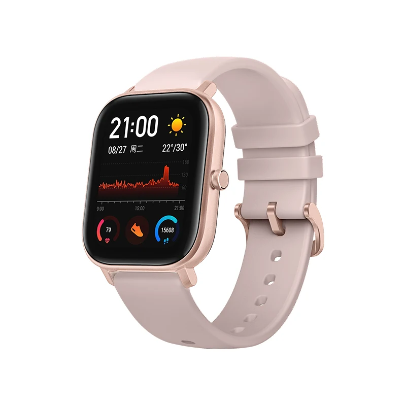 pink Глобальная версия Amazfit GTS Смарт-часы gps Бег Спорт Пульс 5ATM водонепроницаемый браслет AMOLED Amazfit Смарт-часы Android - Цвет: pink