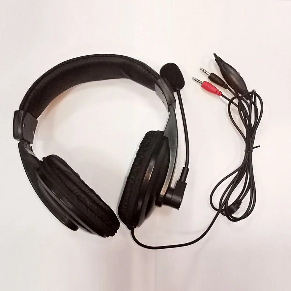Игровая гарнитура игровые музыкальные наушники с микрофоном Микрофон 3,5 мм для ПК ноутбука компьютера Черный