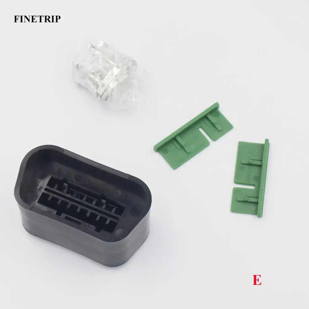 FINETRIP 10 шт. автозапчасти DIY 16pin obd2 коннектор розетка разъем адаптера