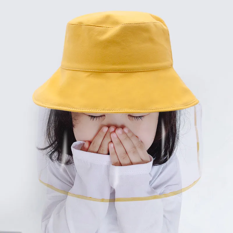 

JULY'S SONG Children Protective Hat Anti-saliva Multi-function Hat 5-12 Years Use Windproof Prevent Droplets Fisherman'Cap