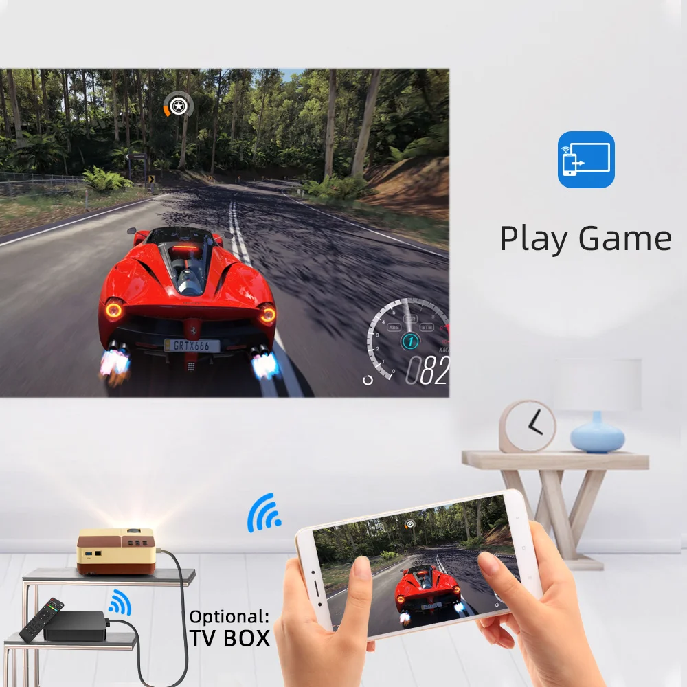 BYINTEK K7 Mini 1080P 3D 4K проектор для домашнего кинотеатра Wifi светодиодный портативный