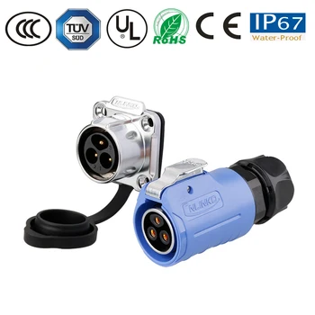 

M20 Waterproof connector 3 pin IP67 TV monitor Led electronics signal/power panel/wiring female connectors plug male socket