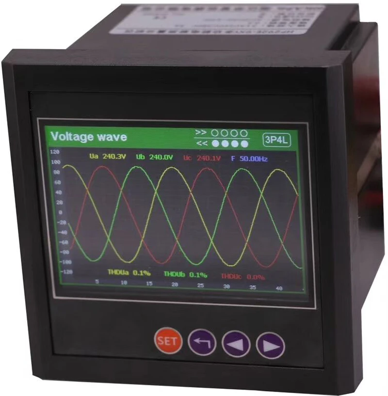 3 фазы Многофункциональный Анализатор качества электроэнергии коэффициента мощности энергии кВтч метр амперметр переменного тока напряжением Ватт метр Многофункциональный анализатор