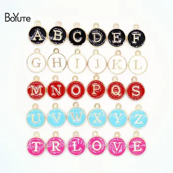

BoYuTe (26 Pieces/Set) KC Gold Plated Alloy Letter Alphabet Charms Diy Handmade Jewelry Accessories