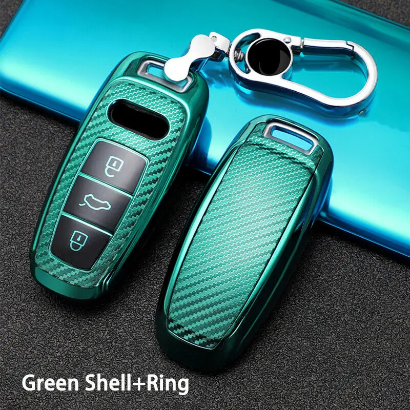 Cover chiave telecomando per Audi A6 A7 A8 Q8 e-tron C8 D5 A8L A6L 2018 2019 - Hb3bee22106e9418d8197543a7e6d1289U