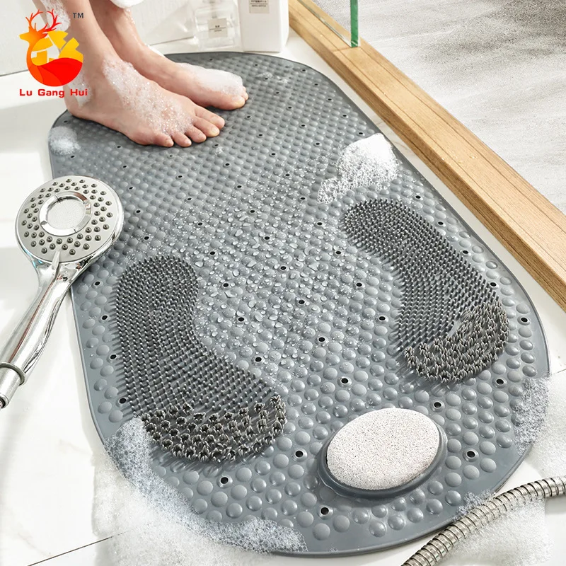 

New Environmentally PVC Toilet Bathroom Non-slip Mat Massage Foot Pad Bath Mat