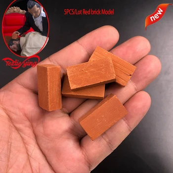 

5PCS/Lot 1/6 scenes Accessories WWII Extremely Tiny Real Miniature Brick Red Brick Model Baked ceramic (non-gypsum) F 12"Figure