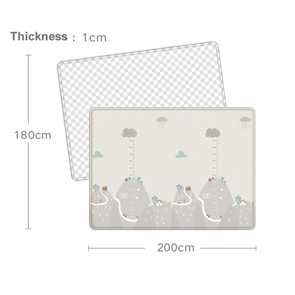 200x180x1cm Waterproof Non-slip Kids Baby Game Crawling Mat Pad Blanket Carpet durable and comfortable
