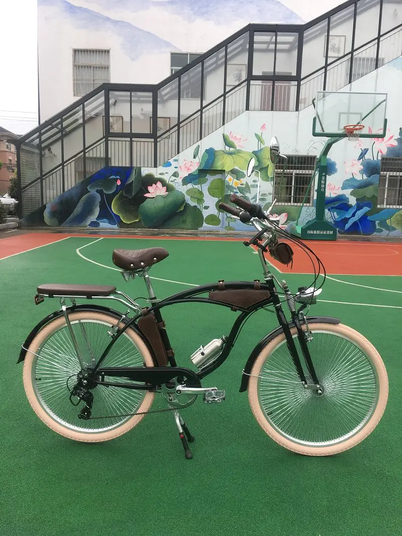 Черный 26inch beach bike/retro bicycle leisure bike British style city bike speed change bike road bike - Цвет: Черный