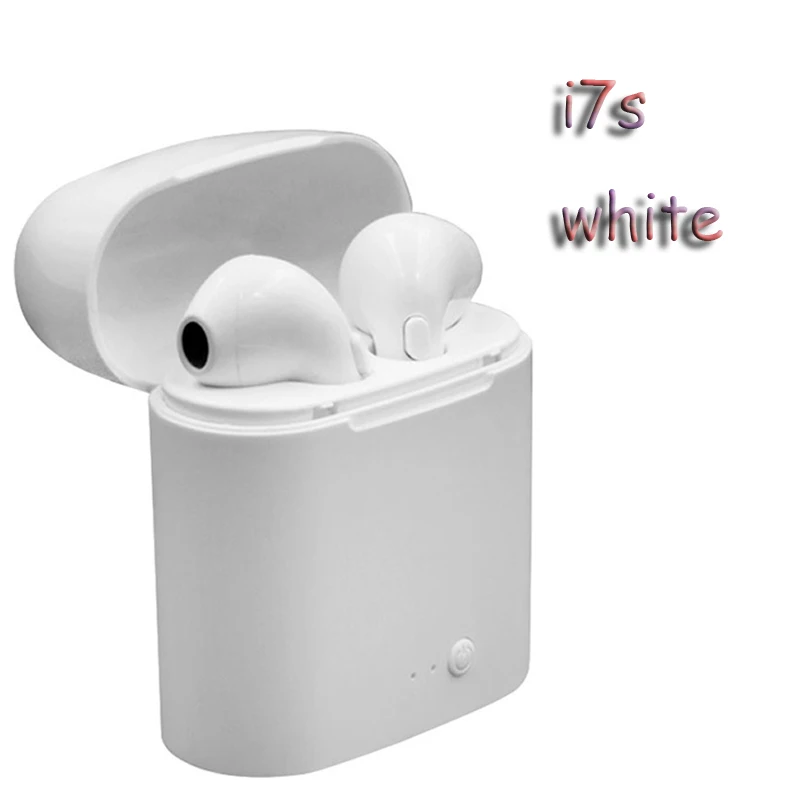 Классические беспроводные наушники i7s Tws, bluetooth-наушники, наушники-вкладыши, гарнитура с зарядным устройством для iPhone, huawei - Цвет: Белый