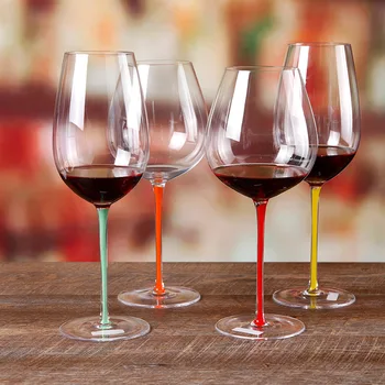 

2Pcs Creative Champagne Flutes Wine Glass Crystal Colorful Wedding Wine Glasses Home Bar Party Drinkware vasos de vidrio 570ml