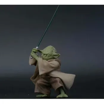 

Disney Star Wars Jedi Knight Yoda Master Takes Sword Style PVC Set Model Toy Action Figure Doll Doll Model Handmade Child Gift