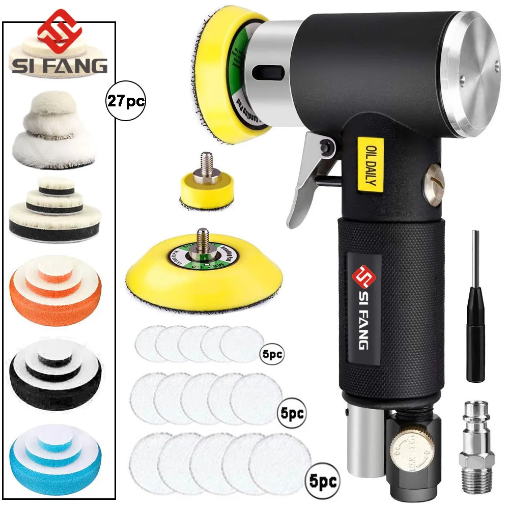 2inch/3inch Mini Orbital Air SanderPneumatic Polishing Grinding Machine Air Tools Buffer Dual Action Orbital Polisher for Car