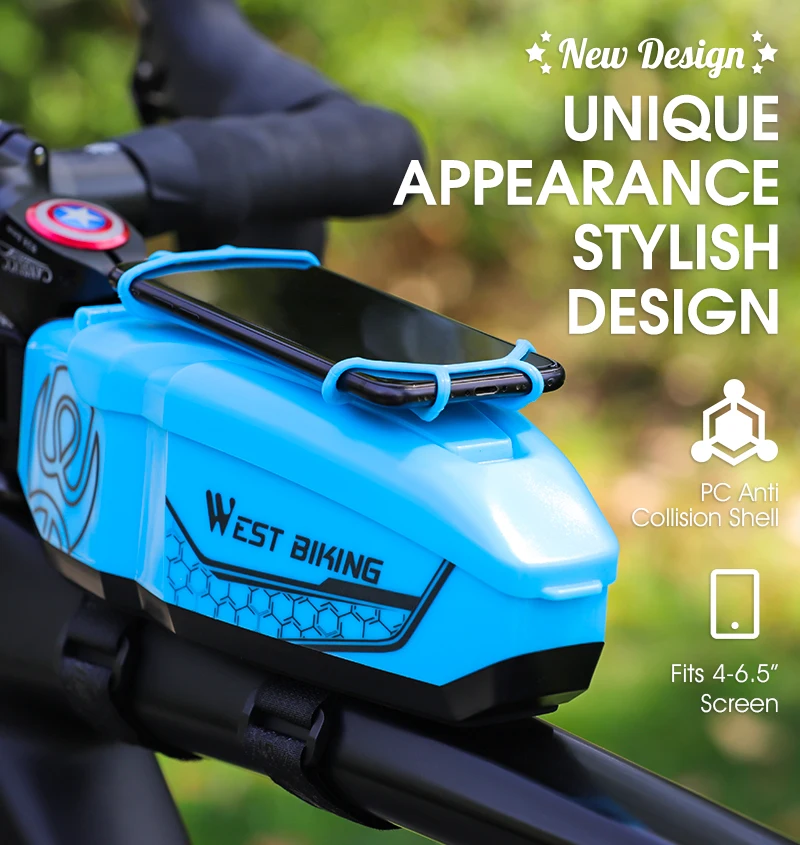 Sacoche De Vélo - SURENHAP - Étanche - 5L - Support Téléphone
