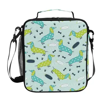 

Seamless dog Design Fashion Thermal Food Picnic Lunch Bags for Women Cooler Lunch Box Portable Multifunction shoulder lunch Bag