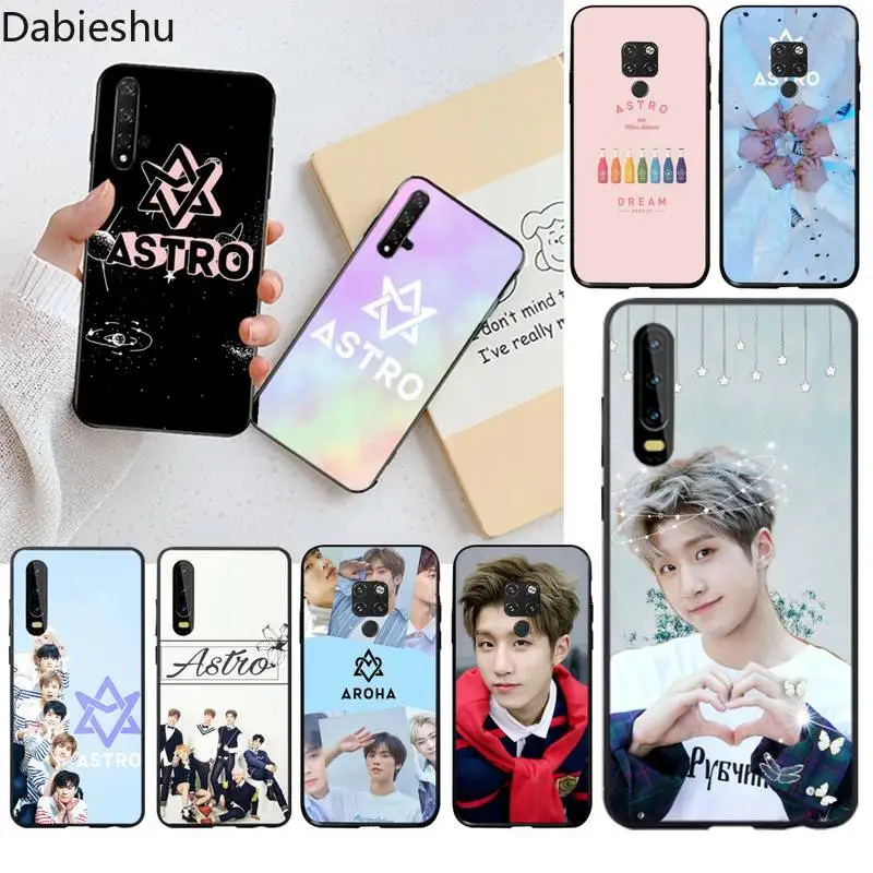 Силиконовый черный чехол для телефона Astro Kpop Music Huawei P40 P30 P20 lite Pro Mate 30 20 P Smart 2020 prime |