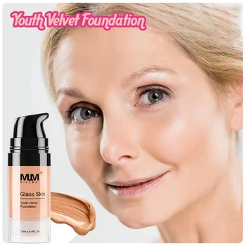 

Youth Velvet Foundation Base Concealer Velvet Liquid Cream Professional Full Foundation Waterproof Cover Make Up Matte Youth