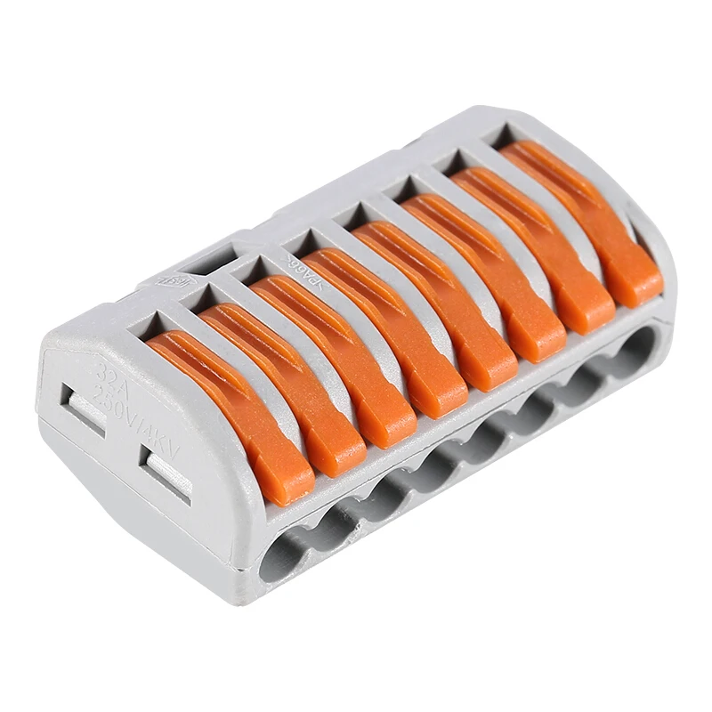 Type 10pcs 222-412(PCT212)/413/415 Universal Compact Wire Wiring Connector Conductor Terminal Block With Lever 0.08-2.5mm2