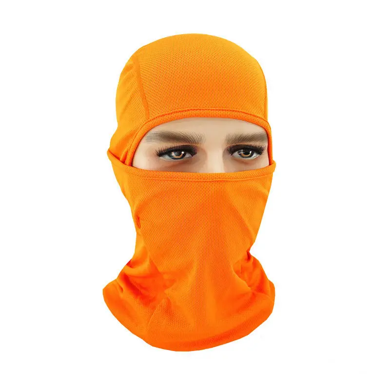 Новая уличная маска для лица, мотоциклетная маска для всего лица, Балаклава, лыжная маска для защиты шеи, Ветрозащитная маска для защиты от солнца, 8 цветов - Цвет: Оранжевый