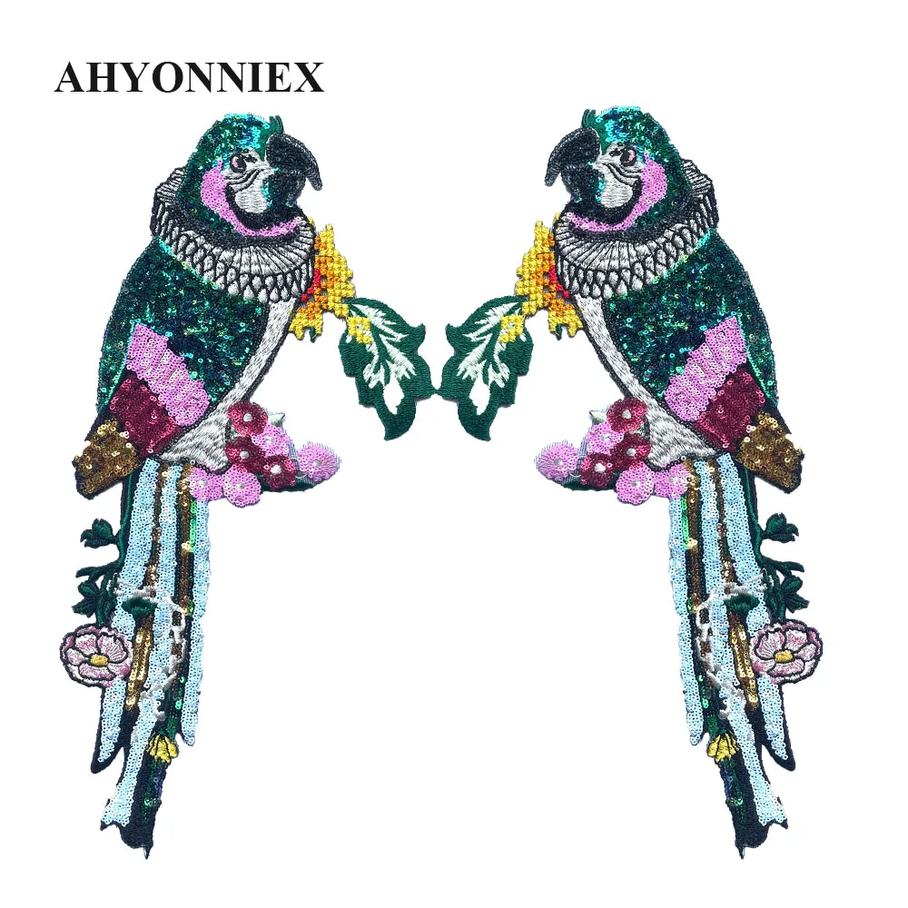 Écusson Thermocollant Perroquet - Patch Oiseau Coloré Pour Couture - Neuf