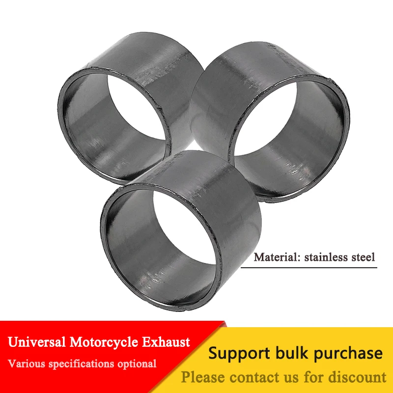 Motorcycle Dirt Pit Bike Accessories Exhaust Pipe Graphite Gasket to Muffler Silencer Gasket Connector OD 35mm 42mm 45mm 48mm