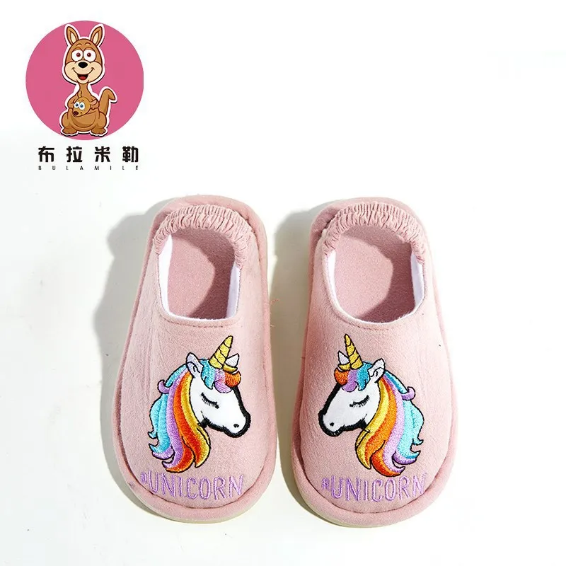 

Girls Cloth Slipper Autumn 1-3-5-Year-Old Children Household Indoor Floor Slipper Anti-slip Breathable Male Baby Slipper