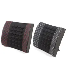 Автомобильная Массажная подушка для опоры поясницы, автомобильная электрическая массажная подушка, поясничная Массажная Автомобильная подушка для спинки сиденья, поясная подушка, электрическая