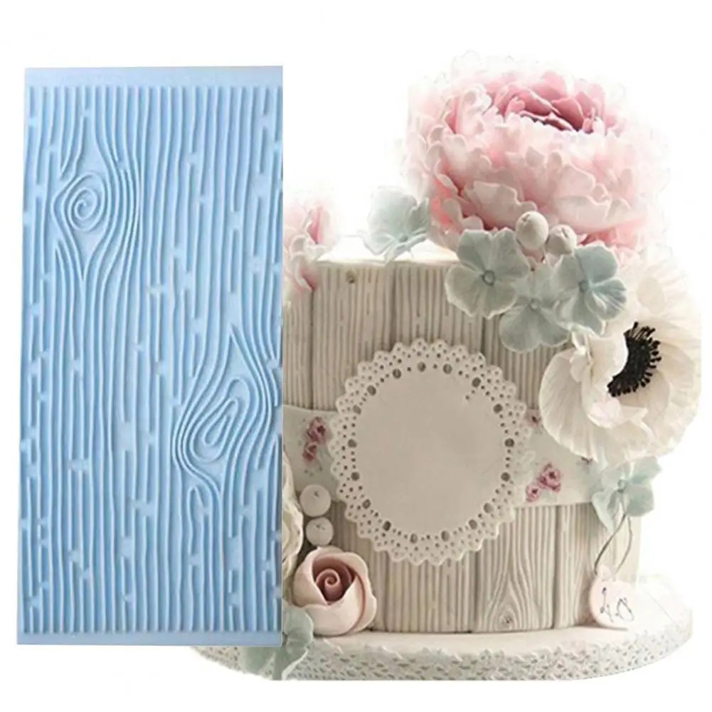 2PcsSetCakeEmbosserMoldsDIYTreeBarkBrickPatternDecorating