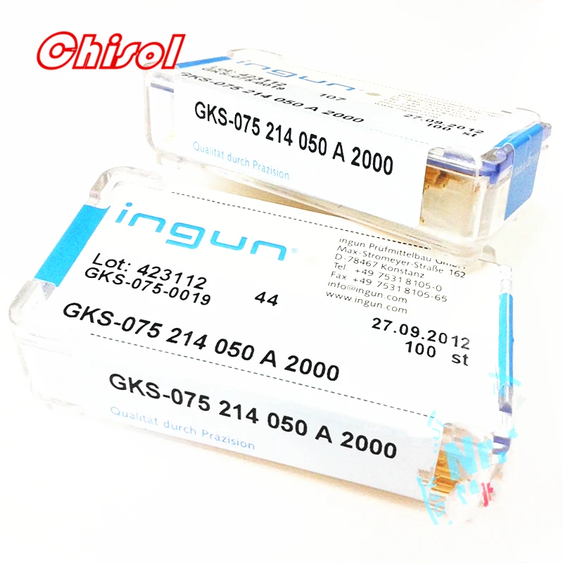 Оригинальная игла для тестирования INGUN 100 шт./компл. GKS075214050A2000 GKS075214050A2800 пружинный