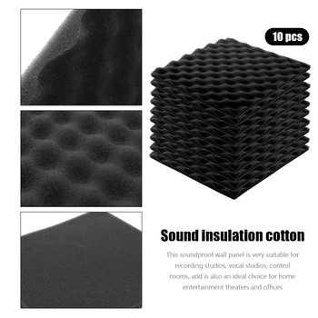 

Treatment Studio Room Absorption Tiles 10pcs 30x30x2cm Studio Soundproofing Sound Absorbing Acoustic Foam Tiles Absorption Panel