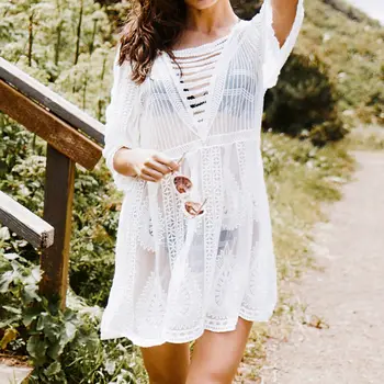 

Womens Swimwear Beachwear Bikini Beach Wear Cover Up Kaftan Summer Shirt Dress