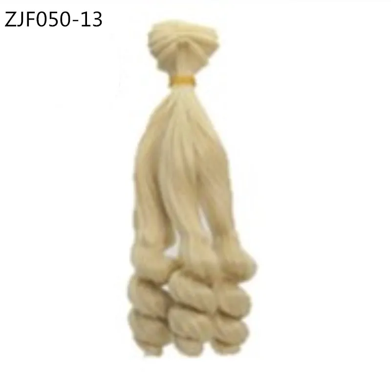 ZJF050 15cm Doll Accessories Dolls for Hair DIY Wig High-Temperature Bjd SD 1/4 Accessories Hairs Curls Synthetic Hairs Wigs Kids Toys - Color: ZJF050